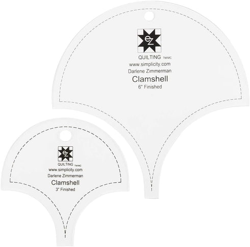 Dimensions Small 3'' and 6'' Clamshell Quilting Rulers and Quilting Templates...