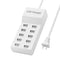 USB Charging Station 50w10A 10-Port USB Charger, Multiport USB Charger Station Hub, Compatible with iPhone, Galaxy, iPad Tablet, and Other USB Cha...