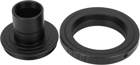 Zyyini Microscope Lens Adapter, Aluminium Alloy Black 23.2mm T-Mount Microscope to for Nikon F-Mount SLR Camera Biological Microscope Adapter Ring...