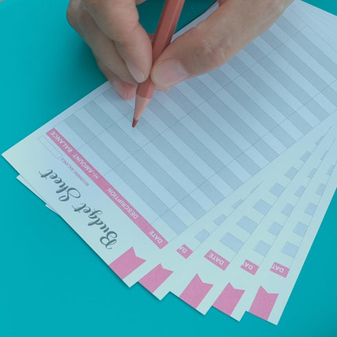 (Set of 90) Expense Tracker for A6 Budget Envelopes, Unpunched Budget Sheets Use with A6 Budget Binder Pockets, 3.1"x6.3"...
