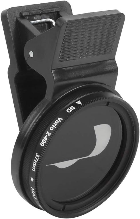 Neutral Density Lens Filter, 37MM ND2-400 Cellphone Camera Lens Filter Kit, Photography Camera Lens Filter with Adjustable Clip, Phone ND Filter f...