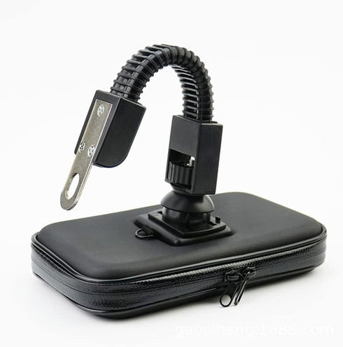 Motorcycle Universal Phone Mount Holder Waterproof Motorcycle Cell Phone Holder with Rain Cover 360° Rotation Motorbike Rearview Mirror Mount, fit...