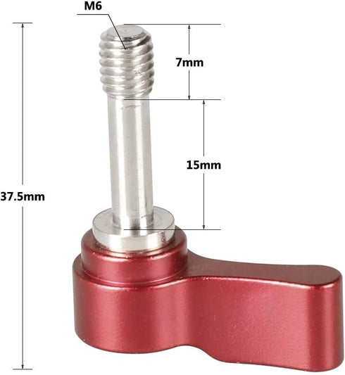 CAMVATE M6 Ratchet Wingnut Assembly Knob Red(A Pair) - 2160...