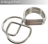 Ewparts 2.5 inch Metal D Rings Welded D-Rings Heavy Duty 6mm Thickness 6 Pack Outer Width 2.5 inch D Ring Inner Width 2 inch Metal D Ring for Craf...