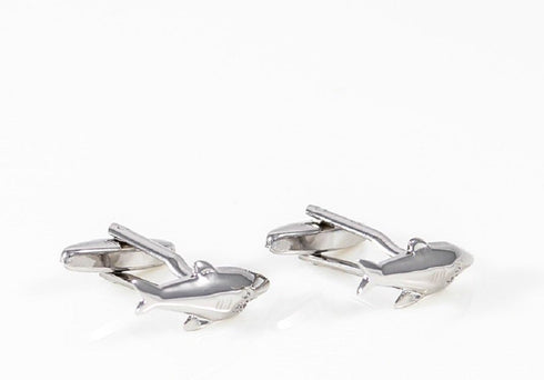 Shark Great White Cufflinks with a Presentation Gift Box & Polishing Cloth...