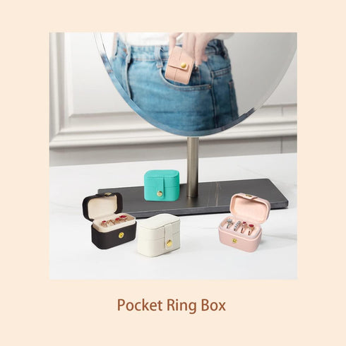 Travel Jewelry Ring Case,Small Jewelry Ring Box,Ring Holder,Mini Travel Jewelry Case Portable Ring Storage Case, for Women Girls, for Travel,Busin...