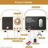Retro Bluetooth Speaker,Wireless Vintage Small Speaker with Stereo Sound,Hands-free Call,400mA Battery,TF Card, Aux Line,Water-Proof For iOS Andro...