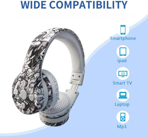 Toddler Headphones Wireless, 15 Hours Play v5.3, Bluetooth Kids Headphones Volume Limited, Foldable with Mic for Cell Phones TV Tablet School Netw...