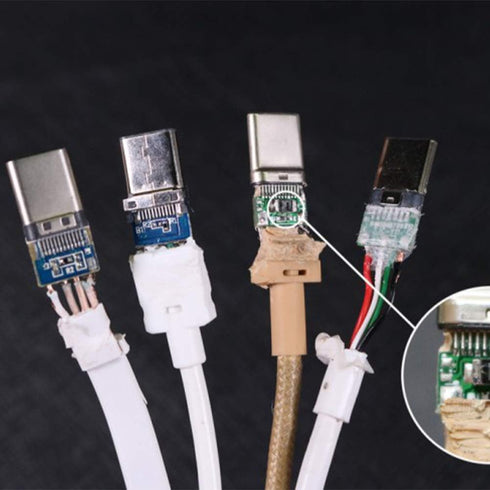 10PCS USB 3.1 Type C Connector 24 Pins Male Plug Socket Receptacle Adapter to Solder Wire & Cable 24P PCB Board Support Module...