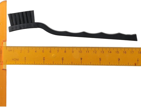 5Pcs ESD Cleaning Brushes, Plastic Three Row Small Crank Brush, Brush Tool Kit Set for Keyboard PCB Motherboards, Black...