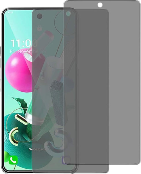 2 Pack for LG K92 5G Privacy Tempered Glass Screen Protector - 9H Hardness Anti Scratch Privacy Anti Spy Tempered Glass Screen Protector for LG K9...