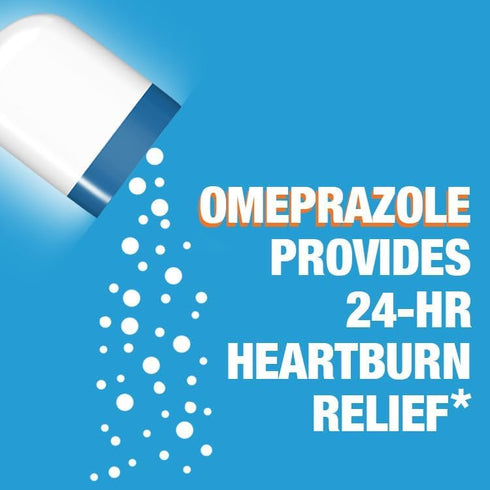 Zegerid OTC 24-Hour Heartburn Relief, The Only Proton Pump Inhibitor with Omeprazole 20mg + Sodium Bicarbonate, Treats Frequent Heartburn, 14ct Ca...