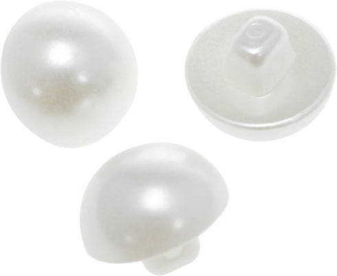 Plastic ABS Mushroom Half Dome Button Buttons 15mm Pearl White Suitable for Sewing Garments Sweaters Windbreakers and Other Decorative Buttons -30...