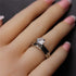 MABELLA His Hers Stainless Steel Men's Band Women Cubic Zirconia Round Cut Wedding Engagement Ring Set...