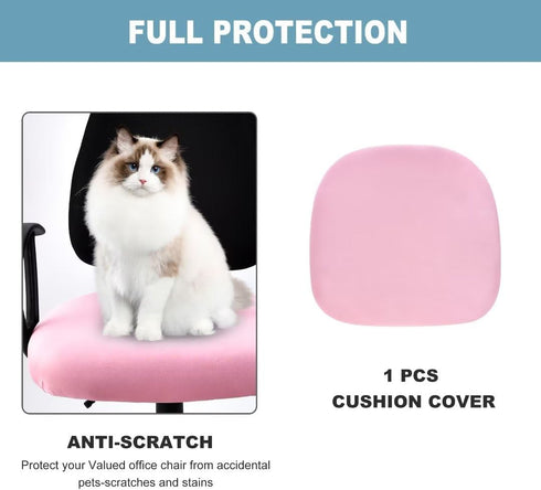 SARAFLORA Office Computer Chair Covers, Stretchable Desk Chair Seat Cushion Covers,Universal Spandex Computer Chair Slipcover,Removable Washable R...