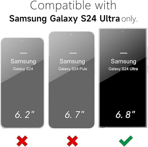 oakxco Slim Protective Case for Samsung Galaxy S24 Ultra, Military-Grade Soft Silicone Rubber & Hard Plastic, Heavy Duty Shockproof Bumper Dual La...