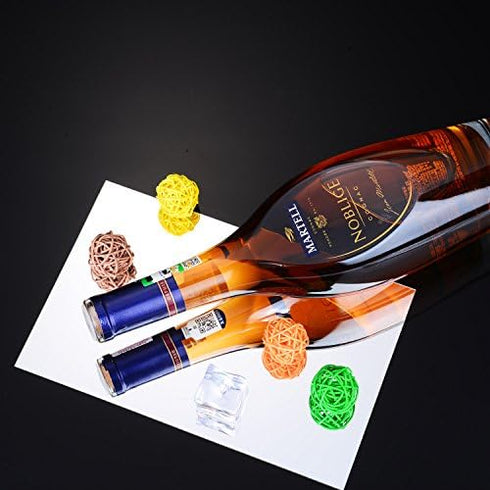 BBTO 9 Pieces Adhesive Craft Mirrors 6 x 9 Inches, 6 x 6 Inches Acrylic Mirror Tiles Small Rectangular Stick on Flexible Self Adhesive Non Glass P...