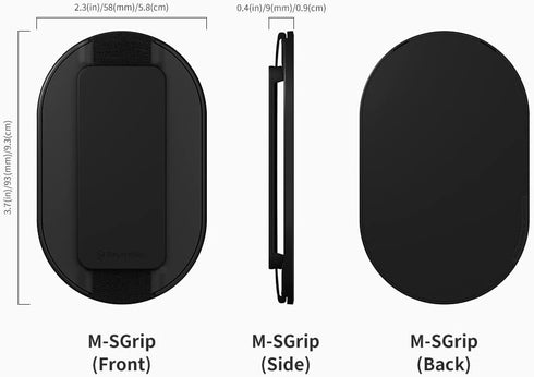 Sinjimoru for MagSafe Grip, Magnetic Phone Grip for MagSafe Stand, Strong Magnetic Phone Holder for iPhone 15 14 13 12. M-SGrip Black......