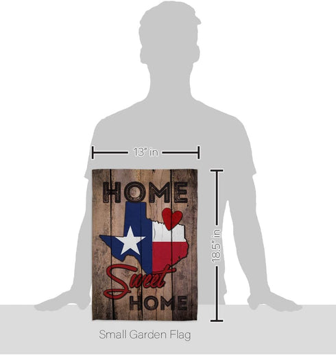 Texas Flag State Banner Home Sweet Home Decor Indoor Wall Art Patio Lawn Front Porch Room Decorations Outdoor Tapestry Yard Garden Sign Indoor Ame...