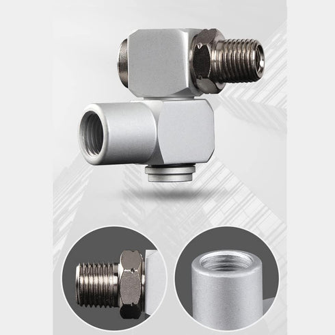 Air Tool Swivel Fitting 4Pcs 1/4 Inch NPT Industrial Swivel 360 Degree Swivel Air Hose Connector Portable Air Tool Adapter...