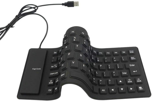 Waterproof Silicone Keyboard Foldable Flexible USB Mini Dustproof Dirt Proof...