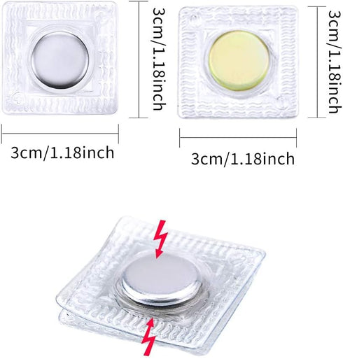 Fireboomoon 32 Pairs 1.18 Inch Invisible Hidden Sew Magnetic Snap,PVC Strong Magnetic Closures Fastener Snaps Buttons for Purses Handbag Clothing ...
