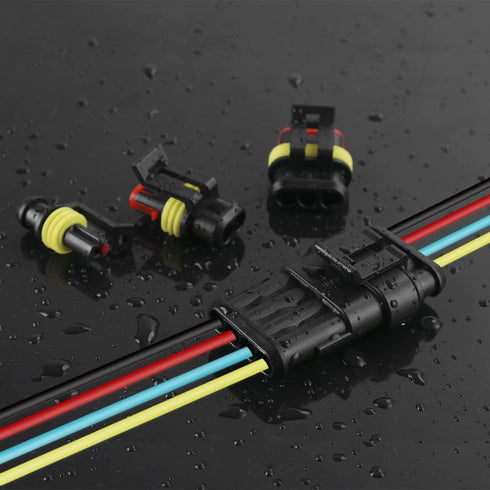 MUYI 384PCS Electrical Connectors Kit, 1/2/3/4 Pin Automotive Electrical Wire Connector Plug Car Electrical Connector Terminals Male and Female...