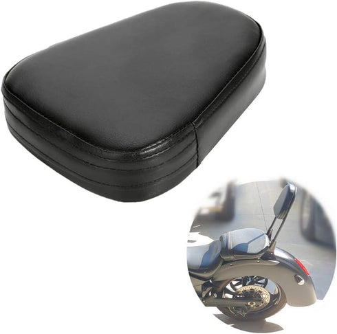 OSAN Universal Motorcycle Synthetic Leather Rear Sissy Bar Backrest Cushion Pad - Black...