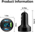 2Pcs Car Charger 66W Super Fast Charging with USB C&QC 3.0(Voltmeter&LED Lights) Universal Quick Charge for 12-24V Car Cigarette Lighter Plug,Comp...