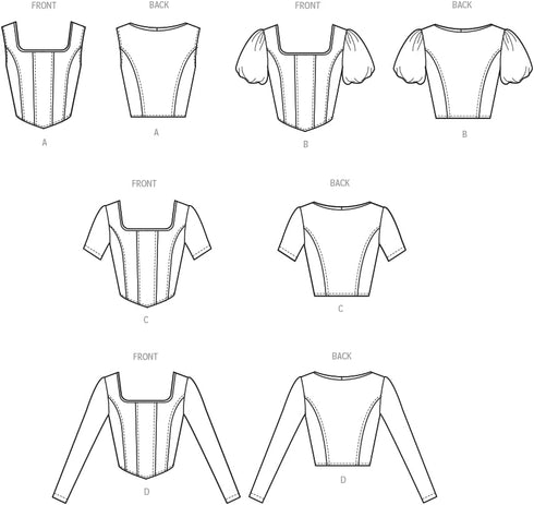 McCall's Misses' Knit Corset Tops Sewing Pattern Kit, Design Code M8364, Sizes 16-18-20-22-24...