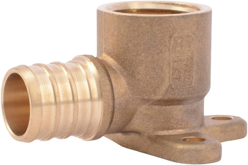 SharkBite 3/4 PEX Pipe x 1/2 Inch FNPT Crimp 90 Degree Drop Ear Elbow, Brass Plumbing Fitting, PEX Pipe, PE-RT, UC342LFA...