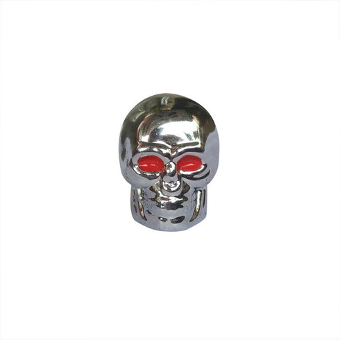 Skull Style Shape Tires Valve Stem Caps Antirust Copper Core for Motorcycle Bike Car, 4 PCs Black and 4 PCs Silver (Total 8 PCs)...