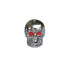 Skull Style Shape Tires Valve Stem Caps Antirust Copper Core for Motorcycle Bike Car, 4 PCs Black and 4 PCs Silver (Total 8 PCs)...