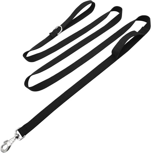 8ft Double Handle Traffic Dog Leash, Heavy Duty Tactical Dog Leash, Thick Nylon Dog Training Leash with 2 Traffic Control Handle for Medium Large ...