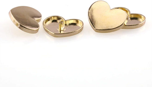 12pcs 15mm Metal Heart-Shaped Buttons Fashion Women's Sewing Garment Supplies Accessory...