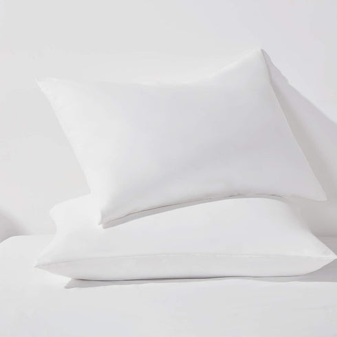 HAPPYMOON Microfiber Pillowcases Standard with Zipper Set of 2 - Breathable Zippered Pillow Covers for Hair and Skin, Soft Brushed Pillow Cases 2 ...