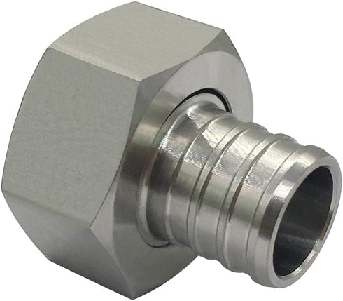 Beduan Stainless Steel PEX Garden Hose Adapter Fitting 1/2" PEX Barb to 3/4" GHT Female Connector for Outdoor Garden Irrigation Watering...
