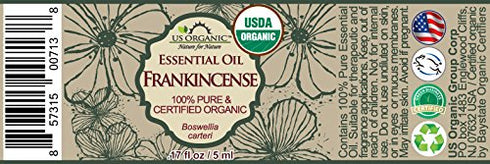 US Organic 100% Pure Frankincense (Boswellia Carteri) Essential Oil - USDA Certified Organic, Use Topically or in Diffuser - Perfect for Yoga or M...