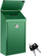 Metal Donation Box Locking Suggestion Box with Slot and Lock with Key Wall Mounted Mailbox Waterproof Charity Collection Box Secure Drop Box for C...