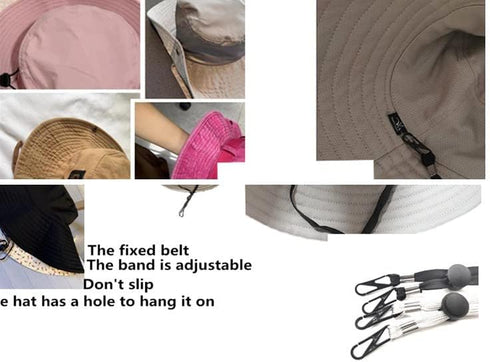 Xianglangsuccess6 Pieces Hat/Visor Sling, Strap Buckle Adjustable, Chin Strap, Detachable Sun hat Strap, with Spring Cord Buckle...