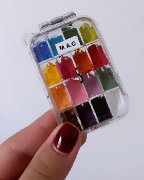 Bella - 16 Sections small Empty lipstick palette depotting makeup container...