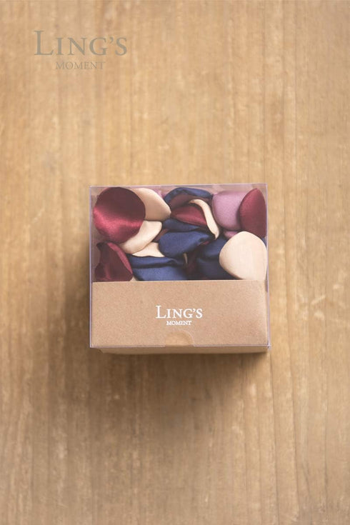 Ling's Moment Rose Petals, Silk Flower Petals for Wedding/Aisle/Flower Girl Baskets/Table Centerpiece Décor,etc.Burgundy Navy Gold 400pcs...