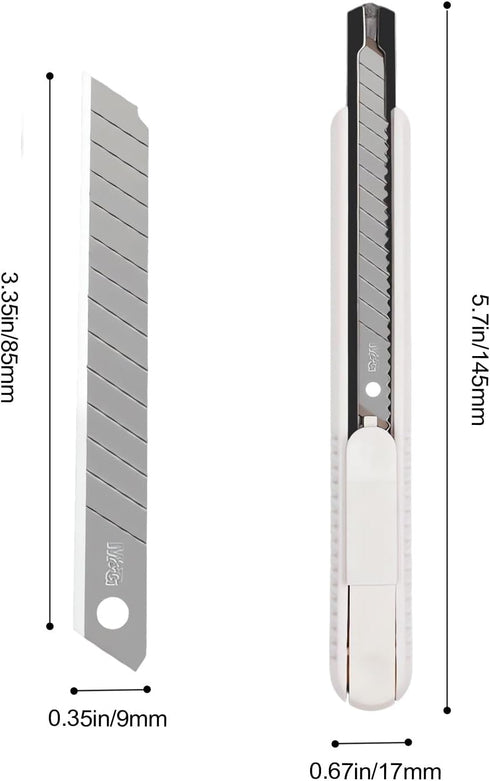 M&G 4 Pack Box Cutter Retractable, Utility Knife 9mm Wide Snap-Off Blades, Extended Razor Knife Box Opener for Cutting Carboard Wrapping, School H...
