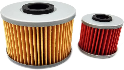 2PCS Compatible with Honda SXS1000 Pioneer 1000 Engine & DCT Transmission Oil Filter SET HF114 HF117...