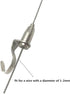20 Pcs Adjustable Metal Art Gallery Display Hanger Hooks, Professional Wire Rope Rail Picture Hanging Hooks, Hanger System Accessories for 1mm-2mm...