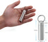 SHD Pill Box Keychain Waterproof Single Chamber Stainless Steel Pill Organizer for Outdoor Travel Camping...