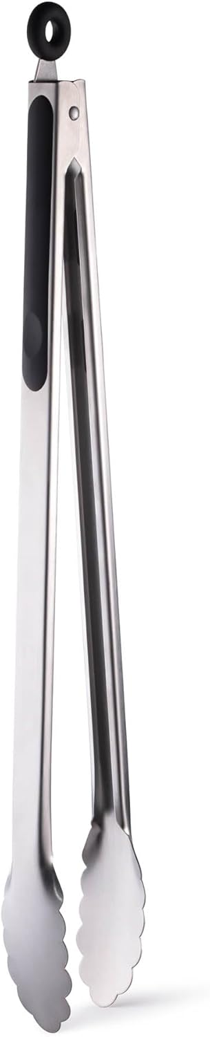 Locking Tongs, Cat Cora Approved,18/8 Stainless Steel with Silicone Handles, 16-Inches...