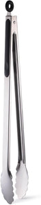Locking Tongs, Cat Cora Approved,18/8 Stainless Steel with Silicone Handles, 16-Inches...