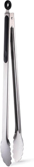 Locking Tongs, Cat Cora Approved,18/8 Stainless Steel with Silicone Handles, 16-Inches...
