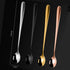4 Pieces Coffee Spoons Teaspoons Stainless Steel Espresso Spoons Long Handle Soup Spoons Ice Cream Dessert Cake...